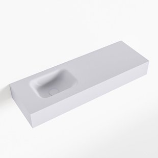MONDIAZ LEX Cale vrijhangende solid surface wastafel 90cm. Positie wasbak links
