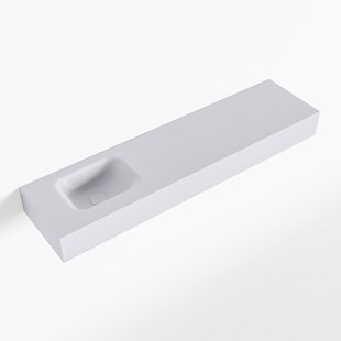 MONDIAZ LEX Cale vrijhangende solid surface wastafel 120cm. Positie wasbak links