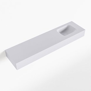 MONDIAZ LEX Cale vrijhangende solid surface wastafel 120cm. Positie wasbak rechts