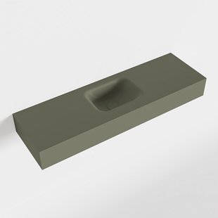 MONDIAZ LEX Army vrijhangende solid surface wastafel 100cm. Positie wasbak midden MONDIAZ LEX Army vrijhangende solid surface wastafel 100cm. Positie wasbak midden