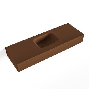 MONDIAZ LEX Rust vrijhangende solid surface wastafel 90cm. Positie wasbak midden