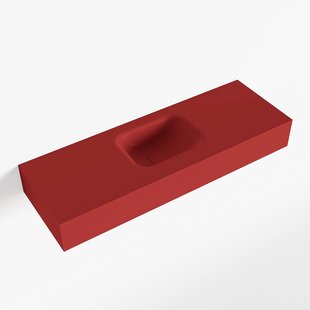 MONDIAZ LEX Fire vrijhangende solid surface wastafel 90cm. Positie wasbak midden