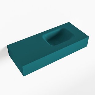 MONDIAZ LEX Smag vrijhangende solid surface wastafel 70cm. Positie wasbak rechts