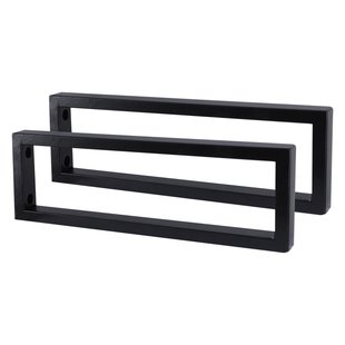 Ophangbeugel Differnz 2.5x44x15 cm Zwart Set 2 Stuks