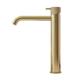 Wastafelmengkraan Hotbath Cobber X 28.6 cm Geborsteld Messing PVD