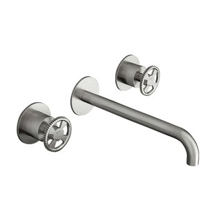 Wastafelmengkraan Hotbath Cobber @Work Inbouw 25 cm 3 Gats Geborsteld Nikkel (excl. inbouwdeel)