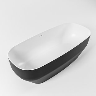 Vrijstaand Bad MONDIAZ STONE 170x75cm Kleur Urban / Talc