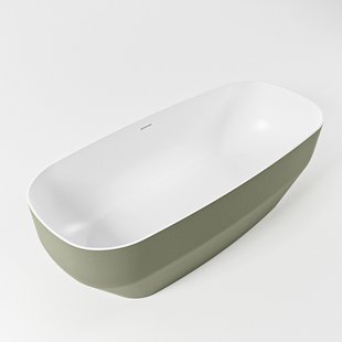 Vrijstaand Bad MONDIAZ STONE 170x75cm Kleur Army / Talc