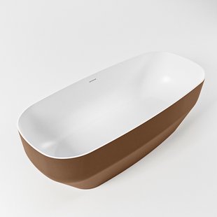 Vrijstaand Bad MONDIAZ STONE 170x75cm Kleur Rust / Talc