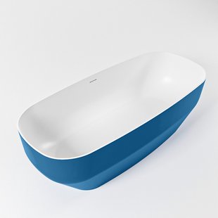 Vrijstaand Bad MONDIAZ STONE 170x75cm Kleur Jeans / Talc