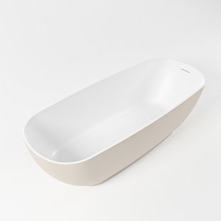 Vrijstaand Bad MONDIAZ ROCK 170x70cm Kleur Linen / Talc