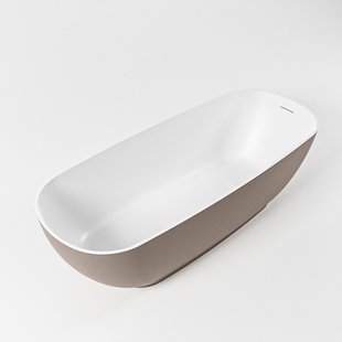 Vrijstaand Bad MONDIAZ ROCK 170x70cm Kleur Smoke / Talc