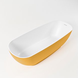 Vrijstaand Bad MONDIAZ ROCK 170x70cm Kleur Ocher / Talc
