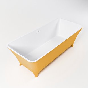 Vrijstaand Bad MONDIAZ LUNDY 170x75cm Kleur Ocher / Talc