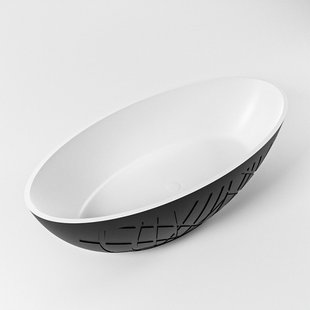 Vrijstaand Bad MONDIAZ HOLM 180x85cm Kleur Urban / Talc