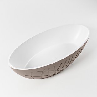 Vrijstaand Bad MONDIAZ HOLM 180x85cm Kleur Smoke / Talc