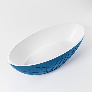 Vrijstaand Bad MONDIAZ HOLM 180x85cm Kleur Jeans / Talc