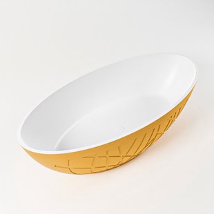 Vrijstaand Bad MONDIAZ HOLM 180x85cm Kleur Ocher / Talc