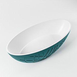 Vrijstaand Bad MONDIAZ HOLM 180x85cm Kleur Smag / Talc