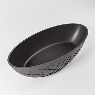 Vrijstaand Bad MONDIAZ HOLM 180x85cm Kleur Dark Grey / Dark Grey