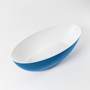 Vrijstaand Bad MONDIAZ FLOAT 170x80cm Kleur Jeans / Talc