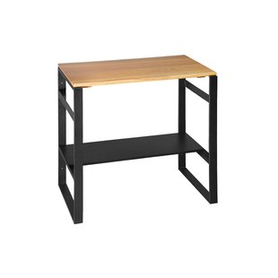 Badkamermeubel BWS Black & Oak 80x50x75 cm Eiken Metalen Frame Mat Zwart