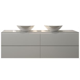 Badkamermeubelset Gliss Zeus 180 cm Hoogglans Wit Met Waskom