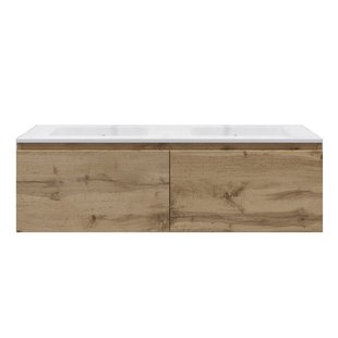 Badkamermeubelset Gliss Eros 120 cm Met Wastafel Rustiek Eiken