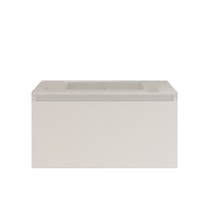 Badkamermeubelset Gliss Eros 80 cm Met Wastafel Mat Wit