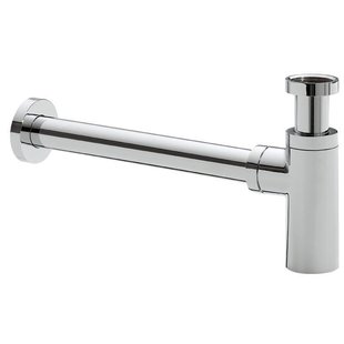 Wiesbaden Luxe bekersifon rond incl muurbuis en rozet. chroom