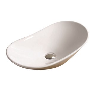 Waskom Sanilux Acosta Keramiek 62x34x14.5cm Ovaal wit (exclusief waste)