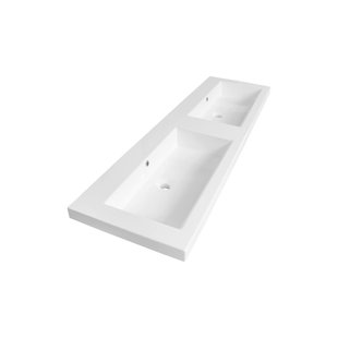Wastafelblad Exclusive Line Foggia 160 2 kraangaten Wastafelblad Exclusive Line Foggia 160 2 kraangaten