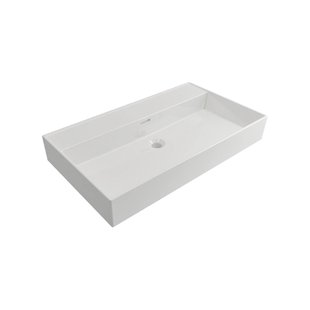 Wastafel Plieger Kansas Zonder Kraangat 80x46,6 cm met Overloop Wit