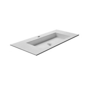 Wastafel BWS Veroni 45.5x57 cm 1 Kraangat Solid Surface Wit