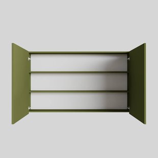 Spiegelkast BWS Cube 120x70x16 cm 2 Deuren Groen