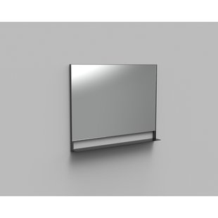 Badkamerspiegel met Planchet Arcqua Reflect 100x80 cm Mat Zwart