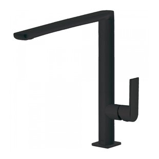 Wastafelmengkraan Tres Loft Colors 1-Hendel Uitloop Recht 28,7 cm Rond Mat Zwart