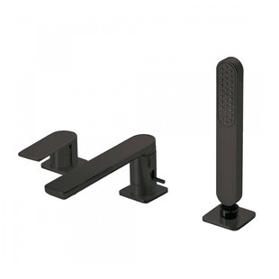 Badrand Mengkraan Tres Loft met Handdouche 18x6.7 cm Rond Mat Zwart Badrand Mengkraan Tres Loft met Handdouche 18x6.7 cm Rond Mat Zwart