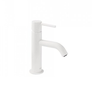 Wastafelmengkraan Tres Study Exclusive 19,5 cm 1-Knop Rond Mat Wit