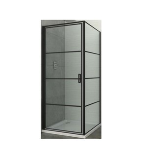 Douchecabine Allibert Loft-Game 90x90x200 cm 8mm Gelakt Aluminium Industrieel Zwart Douchecabine Allibert Loft-Game 90x90x200 cm 8mm Gelakt Aluminium Industrieel Zwart