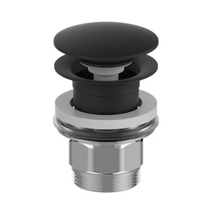 Clickwaste Salenzi Giro Gepoedercoat Messing Mat Zwart ø66 mm OUTLET