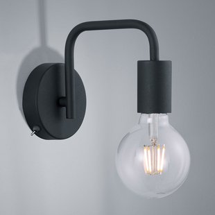 Trio Lighting Wandlamp Diallo zonder kap zwart mat