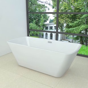 Ligbad Larx Wiesbaden Vrijstaand Vierkant Acryl Inclusief Waste 170x78 cm Wit