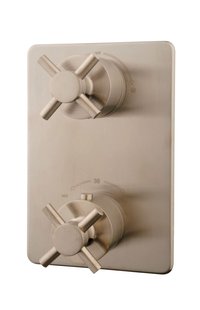 Cross afbouwdeel therm. 2 weg RVS Look