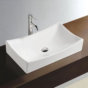 Opzetwastafel Wiesbaden Slide Keramiek 54x34cm Zonder Overloop Wit