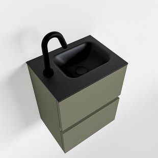 MONDIAZ ADA 40cm toiletmeubel army. LEX wastafel urban links 1 kraangat