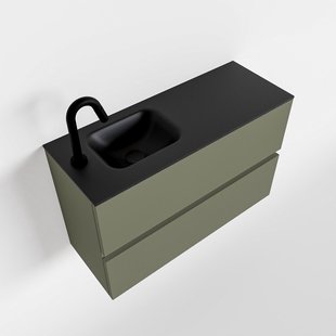 MONDIAZ ADA 80cm toiletmeubel army. LEX wastafel urban links 1 kraangat