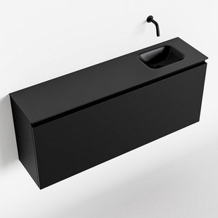 MONDIAZ OLAN 120cm toiletmeubel urban. LEX wastafel urban rechts geen kraangat