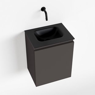 MONDIAZ OLAN 40cm toiletmeubel dark grey. LEX wastafel urban midden geen kraangat