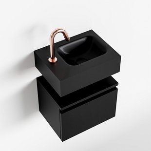 MONDIAZ ANDOR 40cm toiletmeubel urban. LEX 40cm wastafel urban rechts 1 kraangat